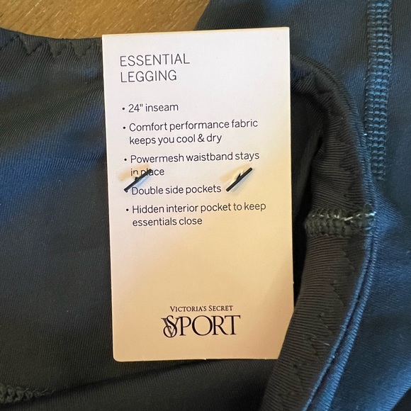 NWT VICTORIA’S SECRET Essential High-Rise Pocket Leggings-GREY ONYX, Small-Short - Picture 7 of 8